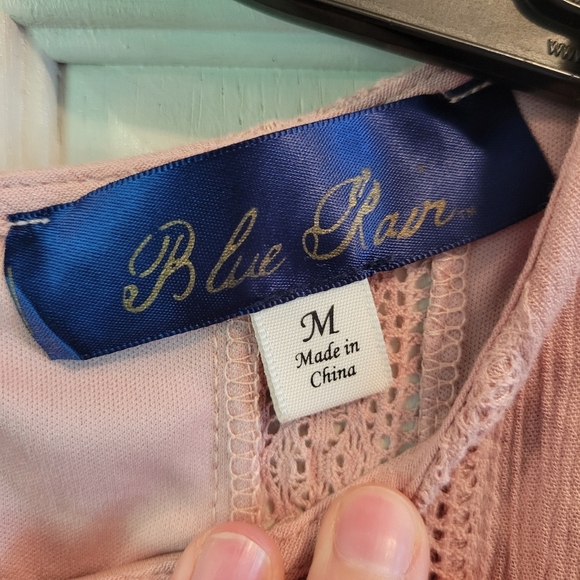 Blue Rain Blush Pink Embroidered Sleeveless Dress - Picture 5 of 7